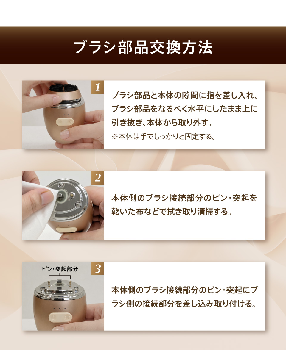 ブラシ交換方法